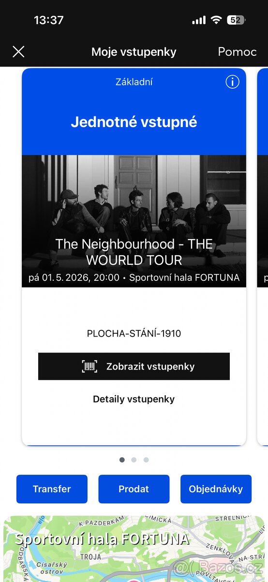 3x lístek stání The Neighbourhood 1.5.2026
