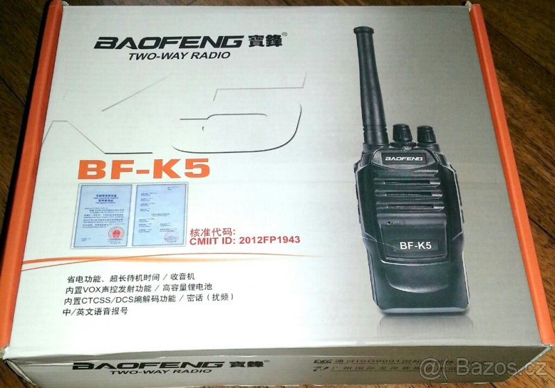 2 kusy vysílaček Baofeng BF-K5