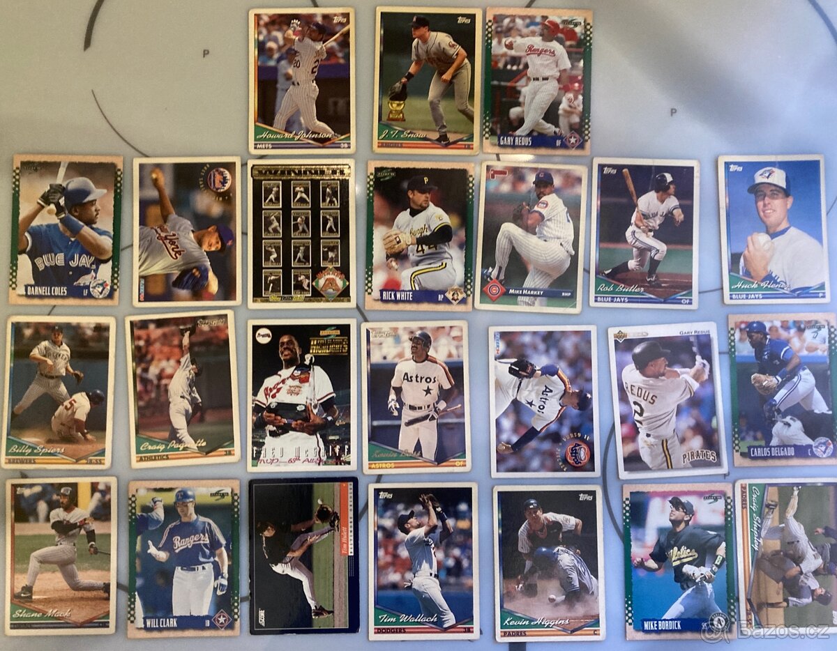 24x Baseball karty / kartičky