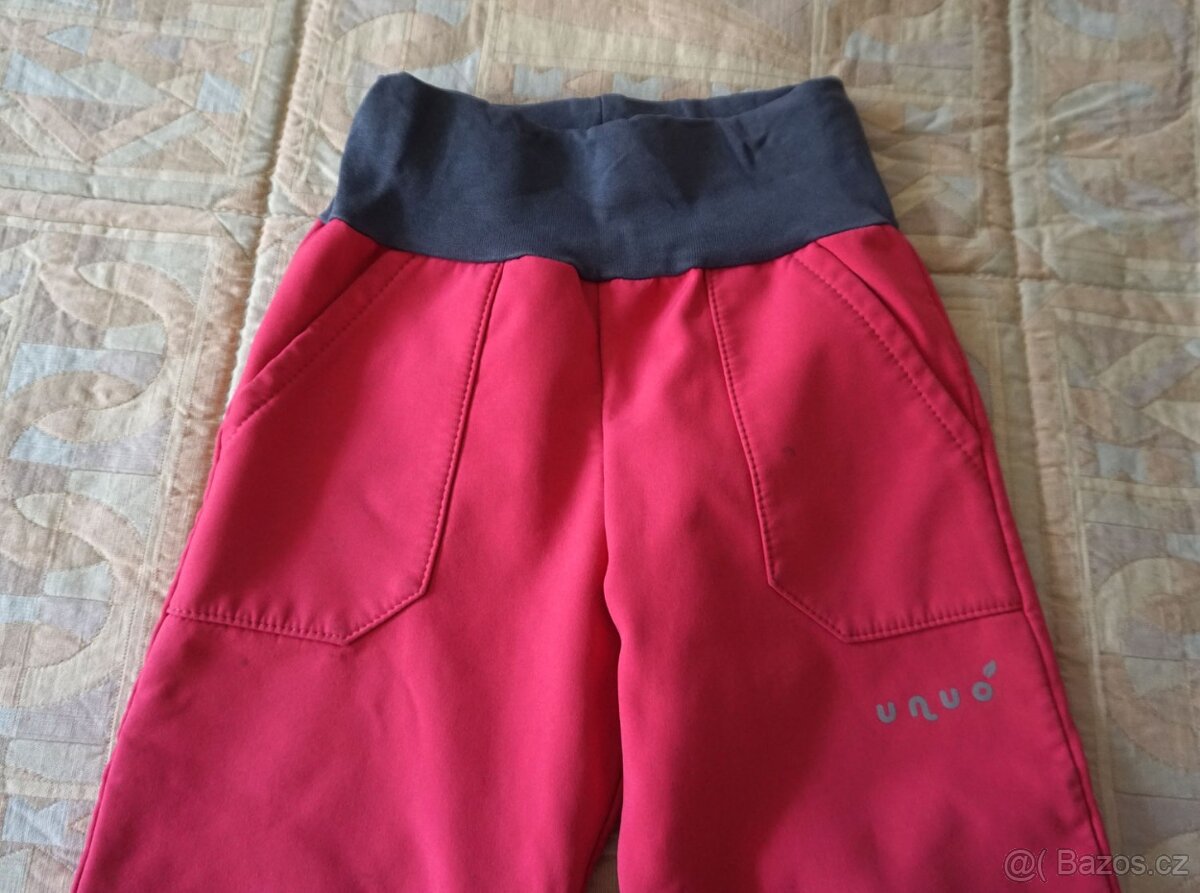 Dívčí růžové softshellové kalhoty zn.UNUO v.98/104