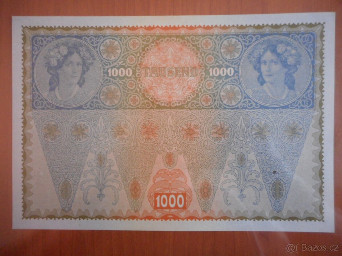 1000 Kronen  1902, sér. 2566, vzácná varianta,UNC