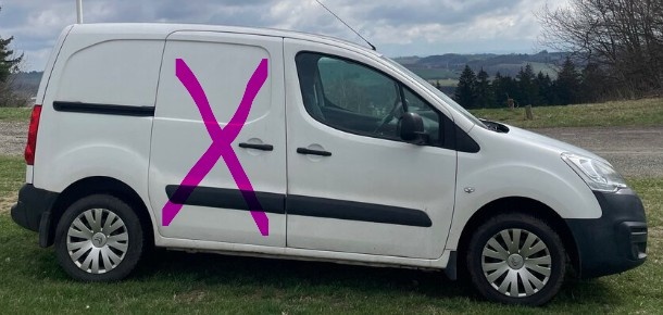 KOUPÍM – pravé zadní boční posuvné dveře na Citroën Berlingo