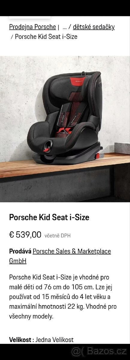Autosedačka porsche britax