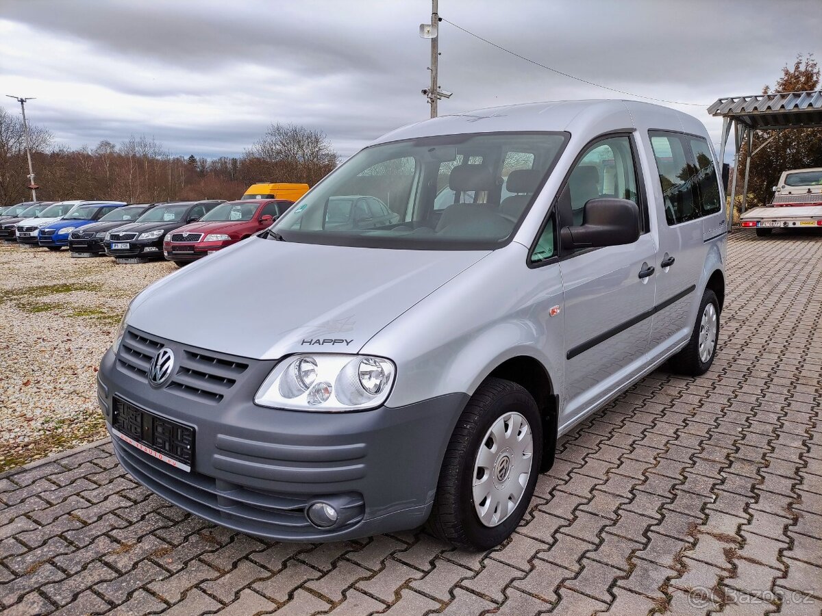 VW CADDY 1.9 TDi 77KW,LIFE,KLIMA,ZÁVĚS,CD,VYHŘ. ZRCÁTKA.