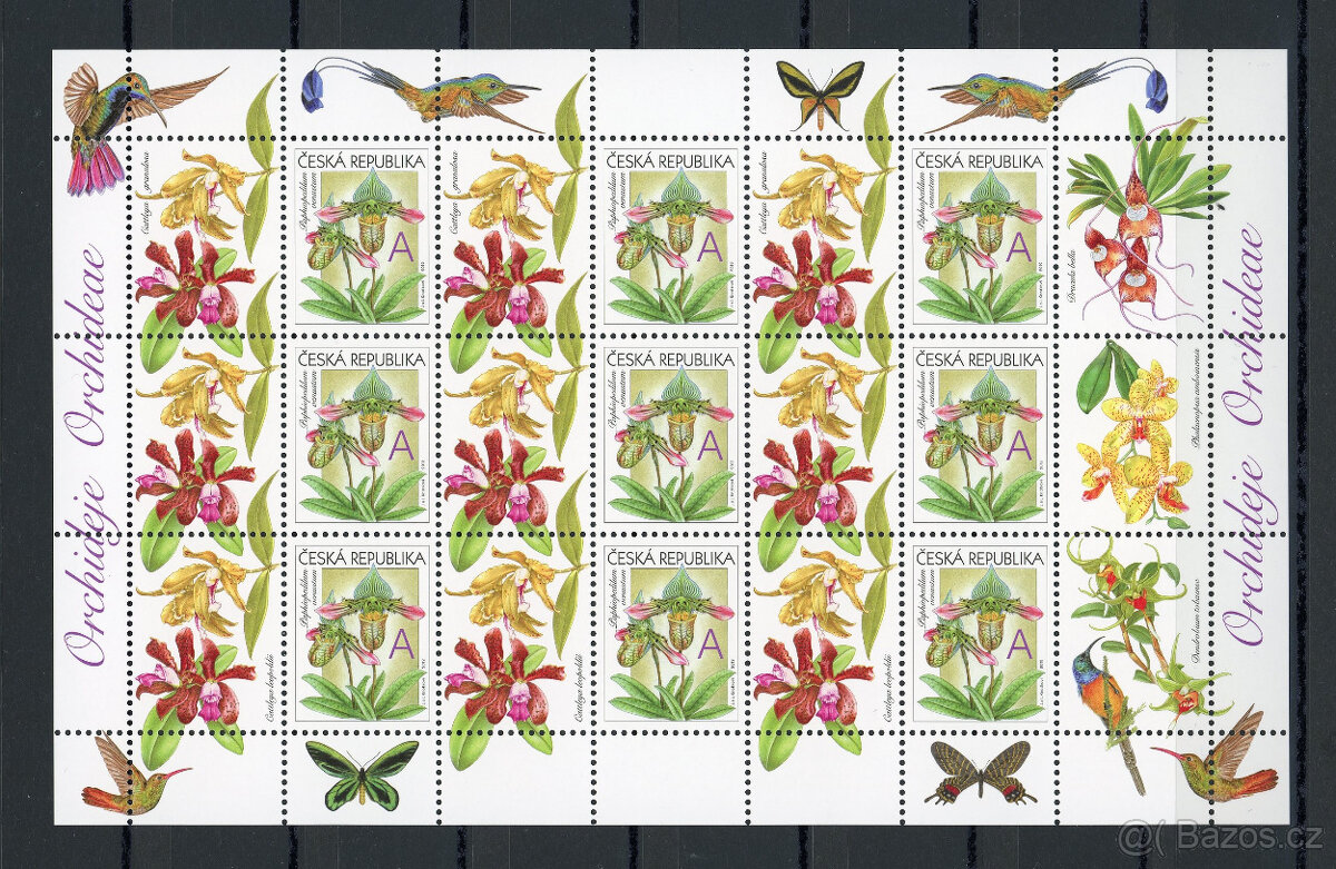 ČR 2012 - Gratulační motiv "A" Orchideje, č. PL745 - svě