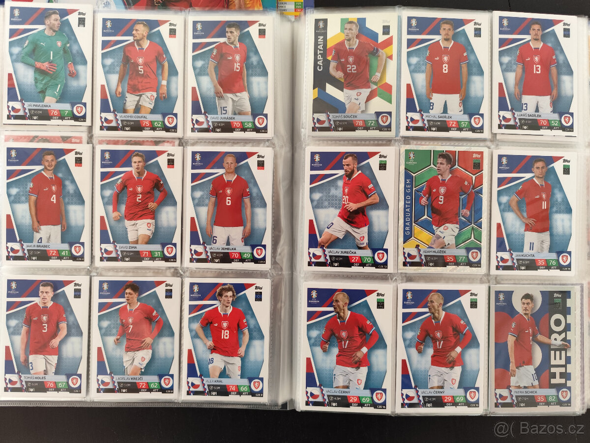Fotbalové kartičky Euro 2024 kartičky Match Attax - země