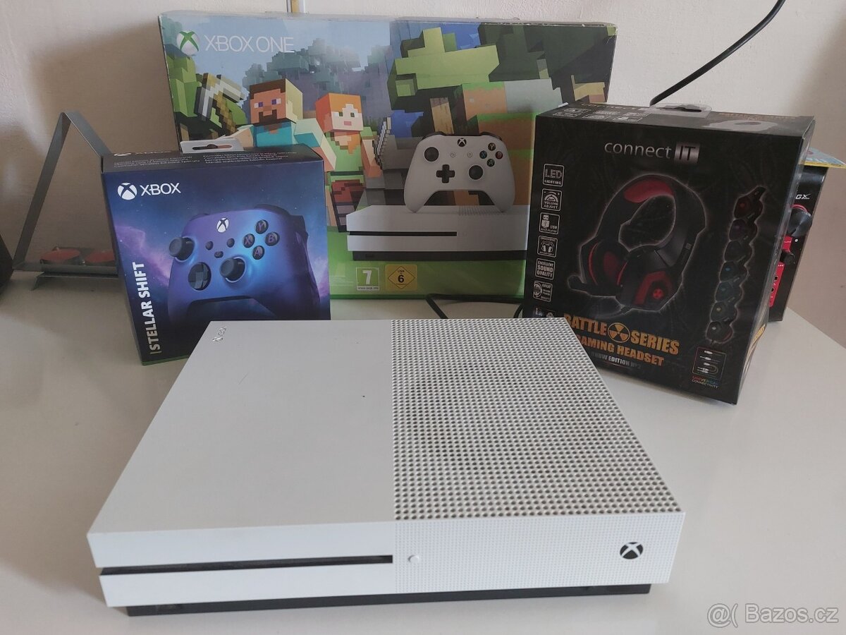XBOX ONE S --VCETNE SLUCHATEK--