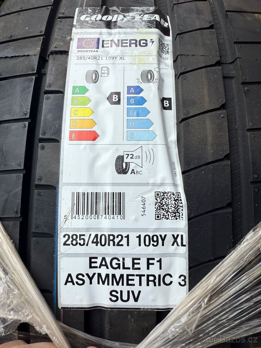 Nové 2ks 285/40/21 letní Goodyear Eagle F1