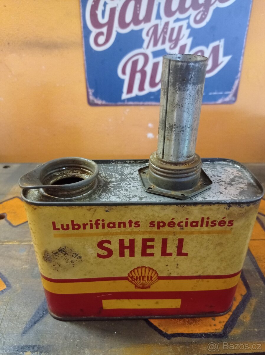 Plechovka od oleje Shell 1l