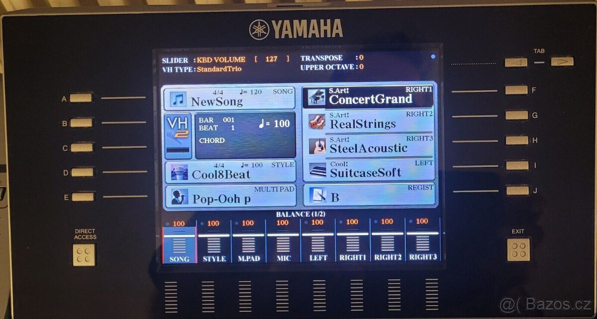 Klávesy Yamaha Tyros 5 76, jako nové