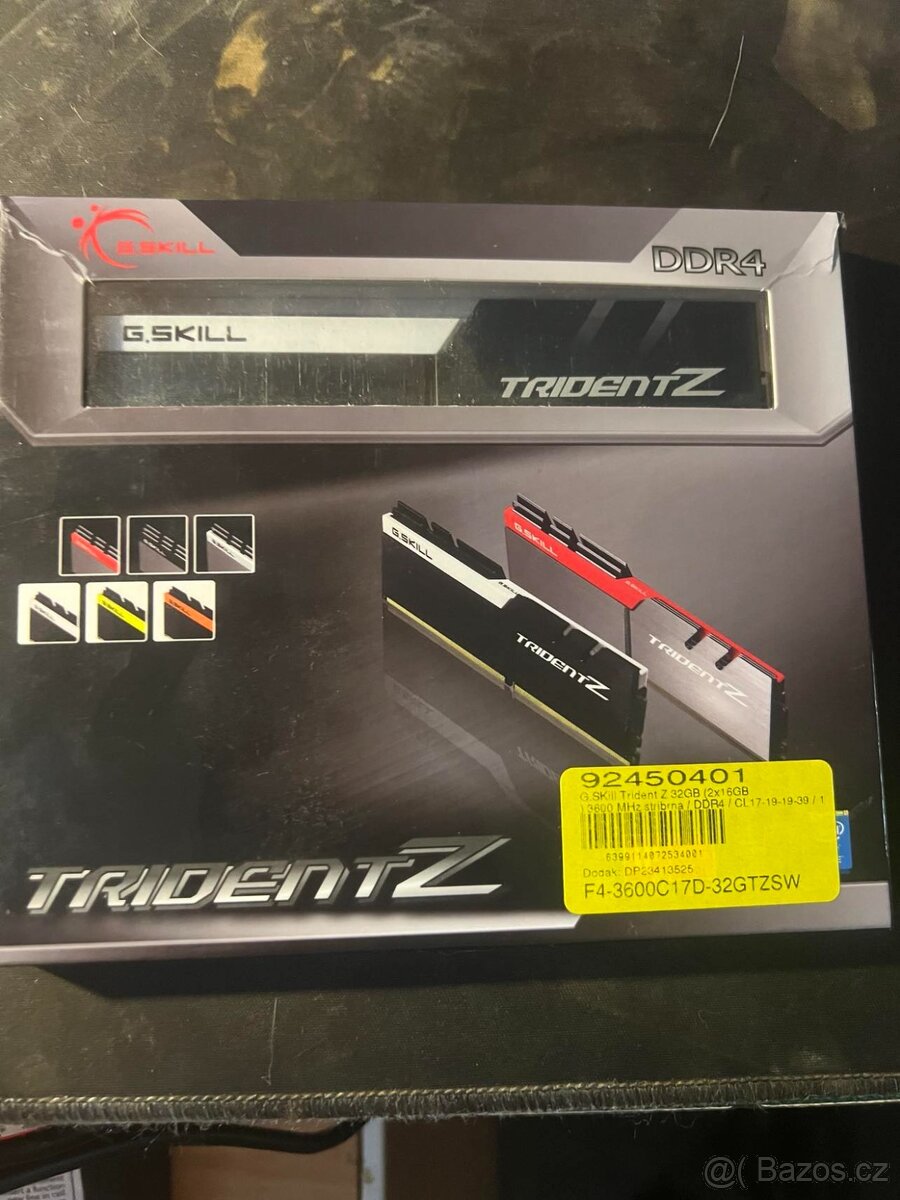 G.SKill Trident Z 32GB (2x16GB) 3600MHz stříbrná
