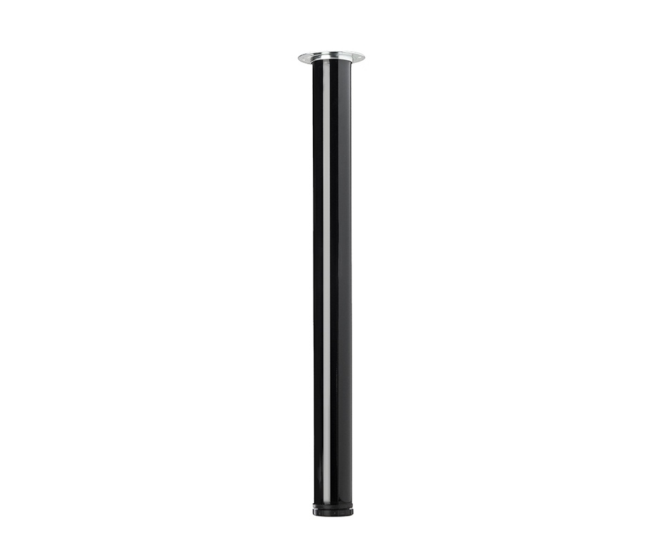 Nové stolové nohy 4ks TS001, 710R/60mm, černá lesk