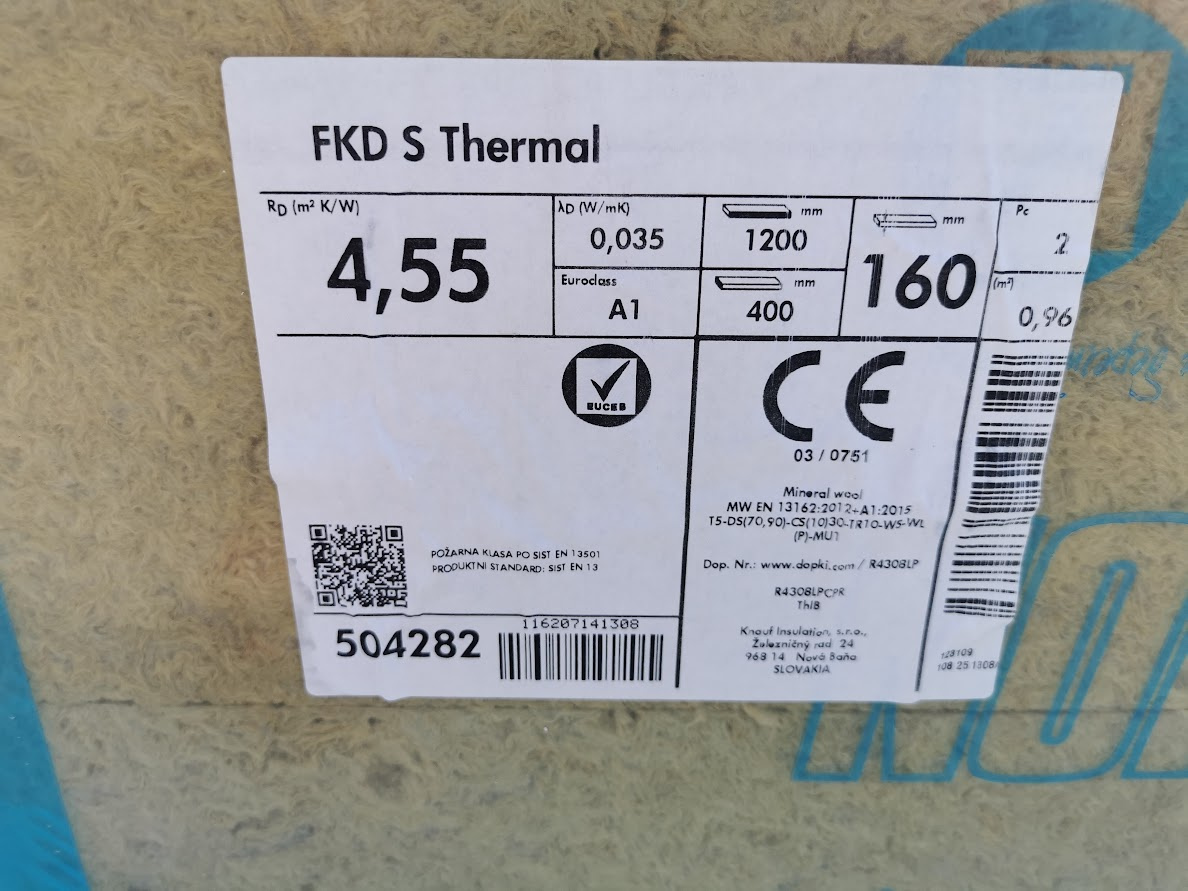 fasádní minerální vata 160 mm