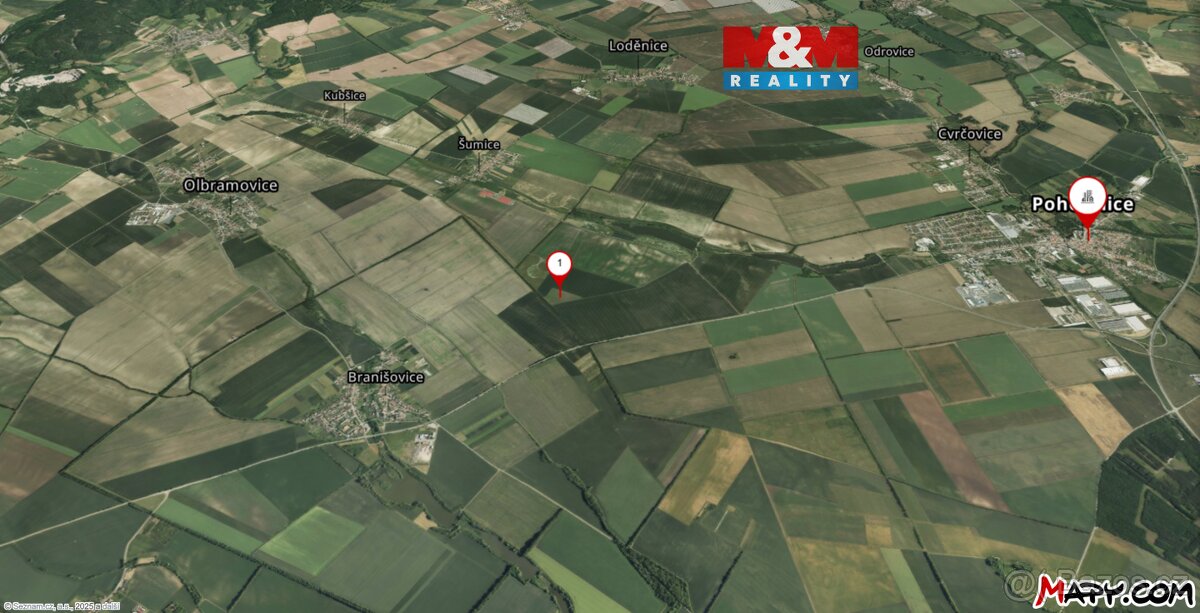 Prodej pole 41 373 m² Šumice