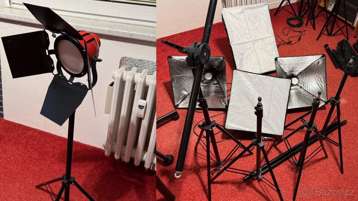 Studiové softboxy + LED reflektor
