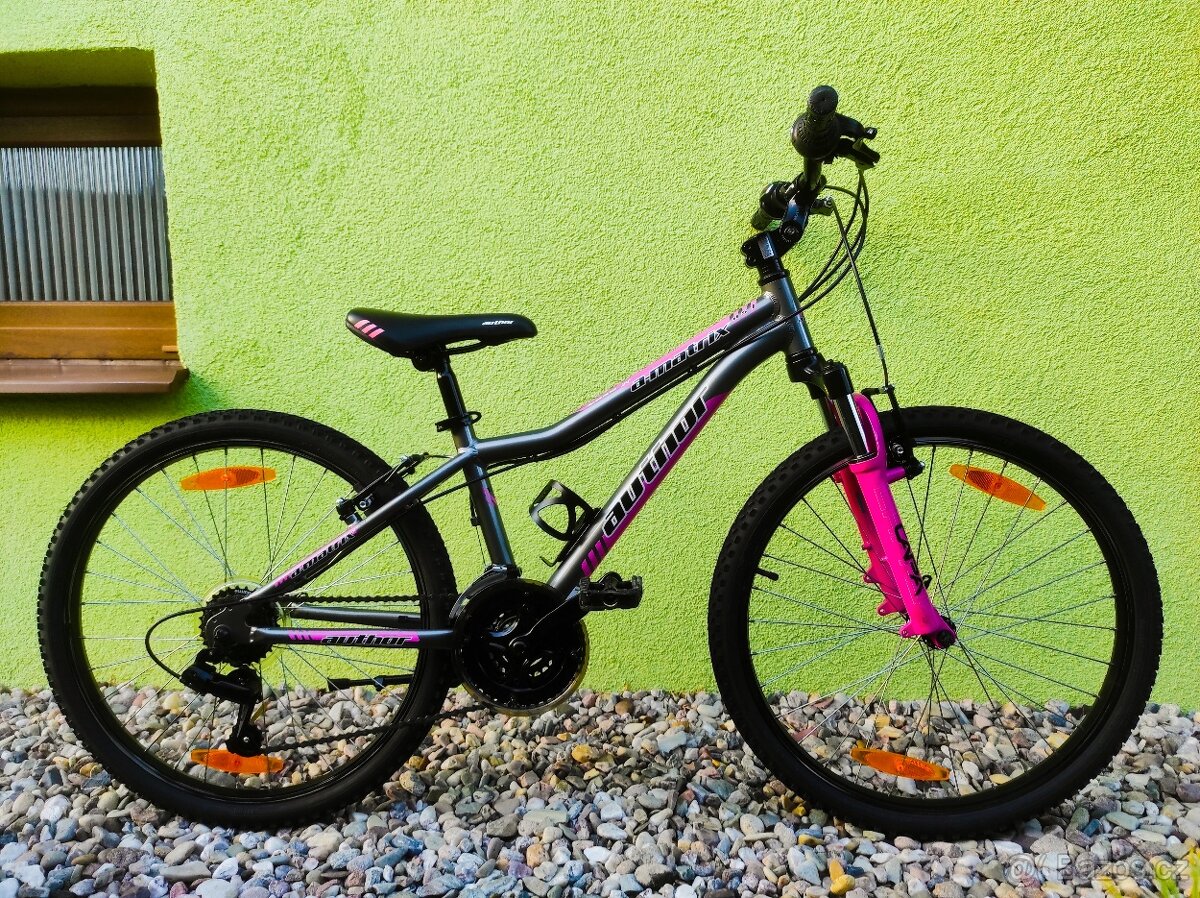 Značkové kolo Author A-MATRIX 24" (grafit/růžová)