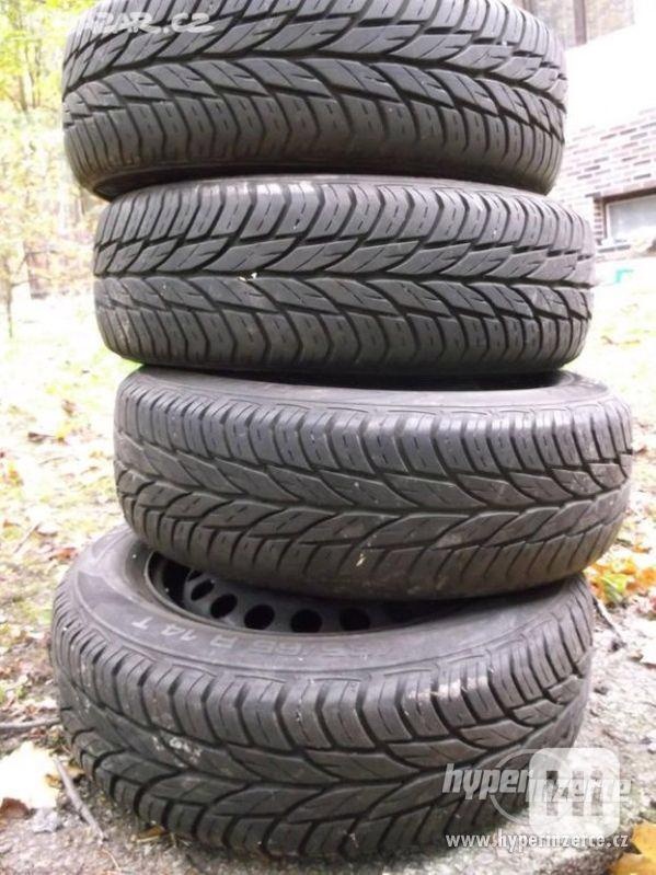 Plechové disky 14" včetně letních pneu 185/65