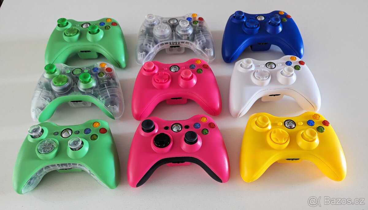Barevné ovladače Xbox 360 - jako nové, Praha