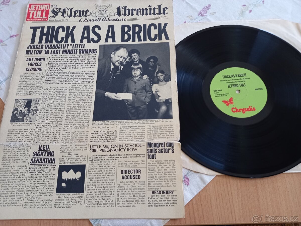 JETHRO TULL  „Thick As  A Brick“  /Chrysalis 1972/orig rozkl