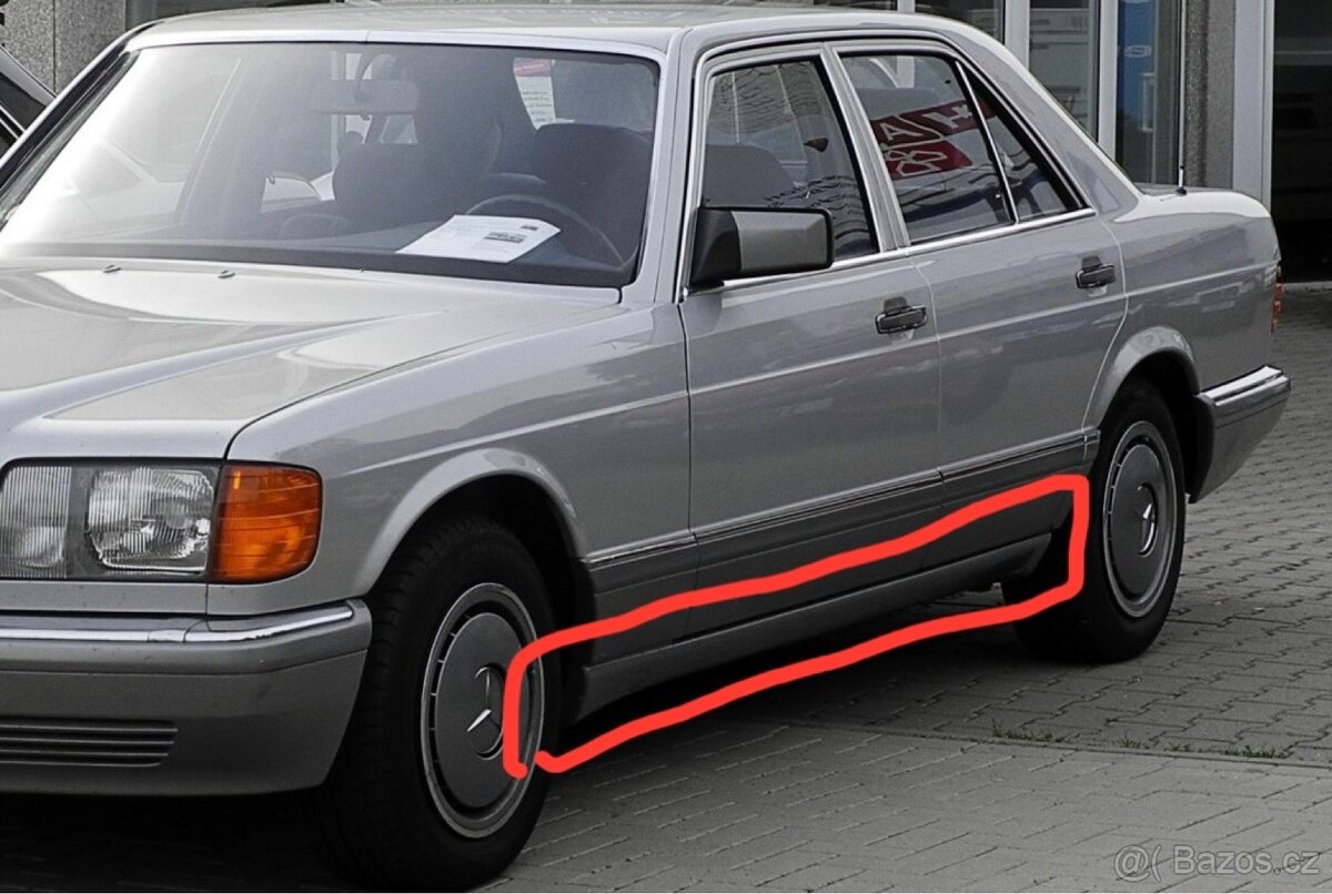 Mercedes W126 SEL prahy facelift