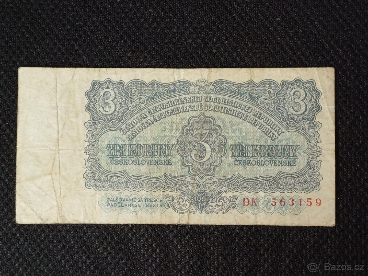 3 koruna 1961