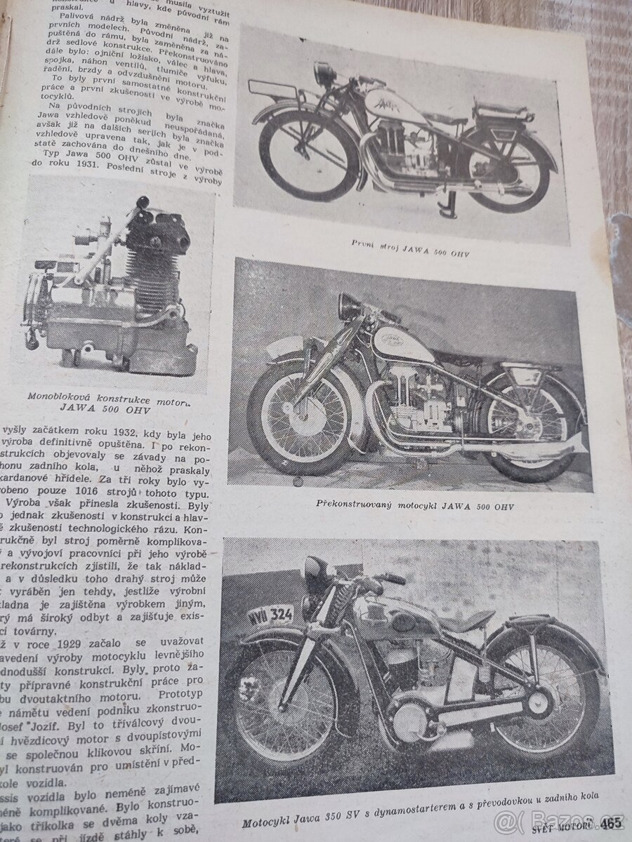 Jawa 350 OHV, Jawa 350 SV, Jawa 500 OHV,