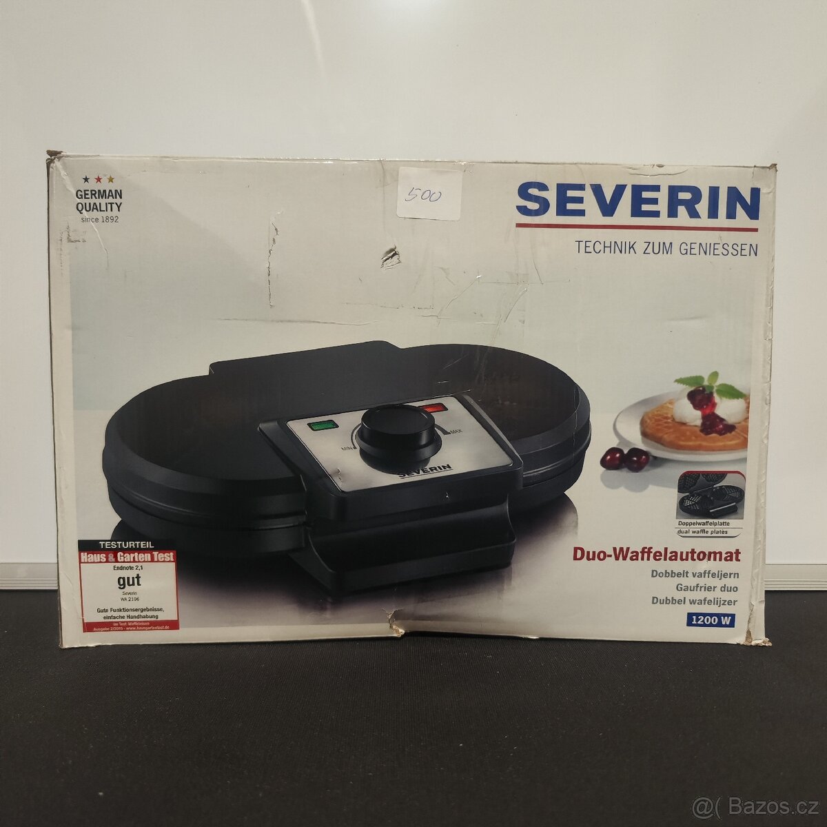 SEVERIN WA 2106 Vaflovač, 1200 W, černý
