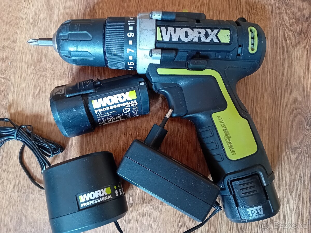 Aku Šroubovák Worx akumulátorové napájení 12 V