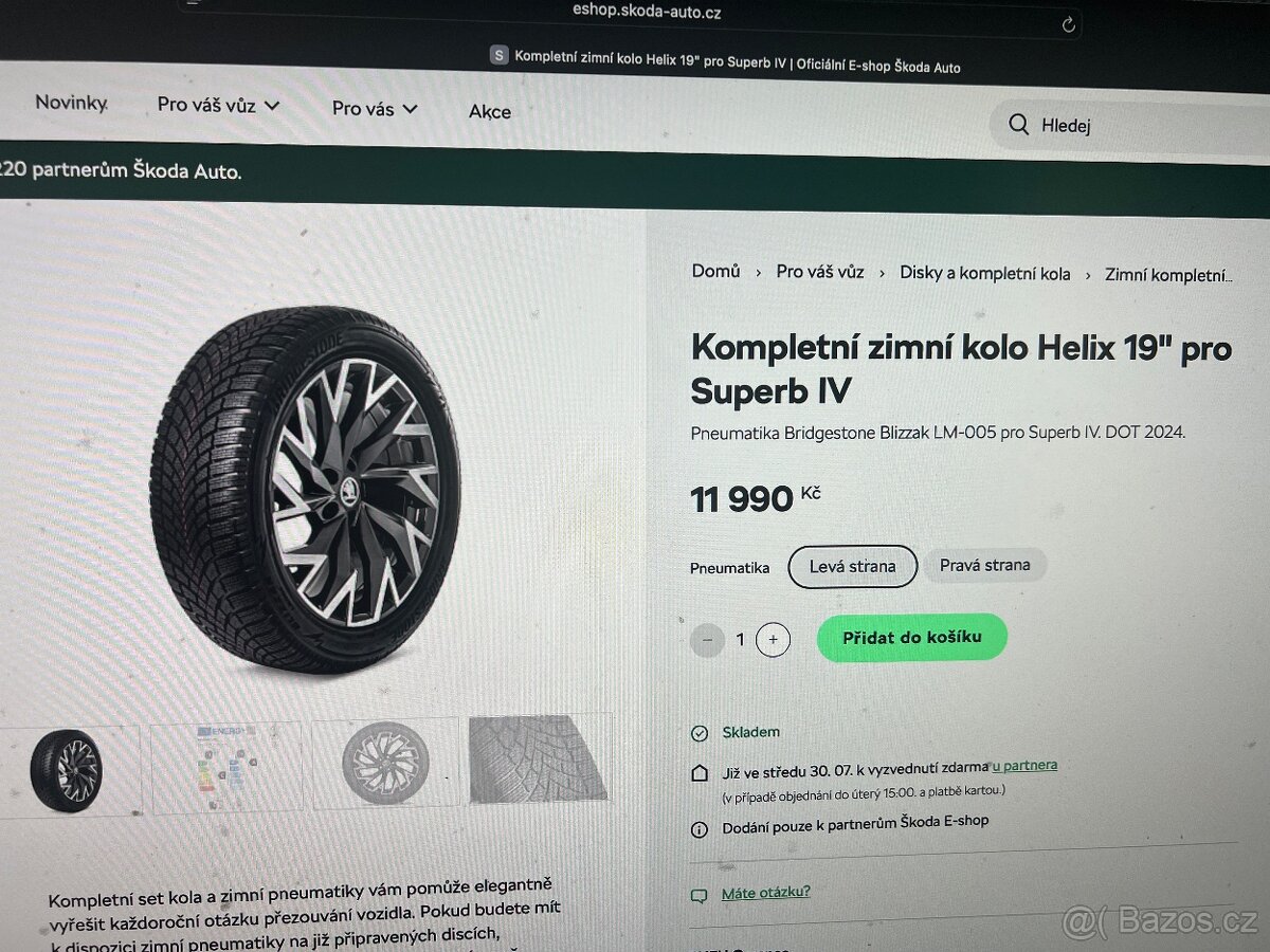 Kompletní zimní sada 19" - NOVÁ ŠKODA SUPERB
