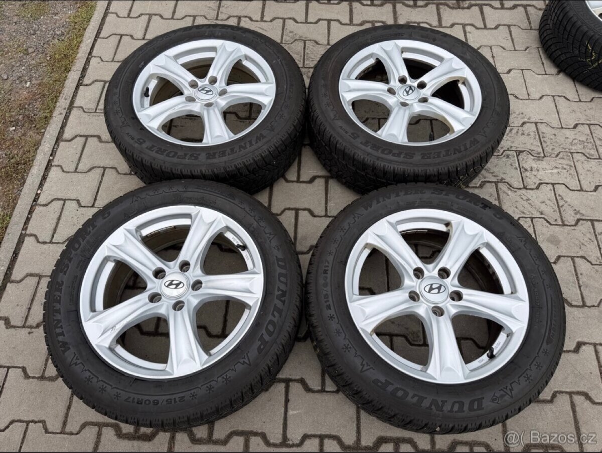 4x al kola 5x114.3 + pneu zimní 215/60 R17