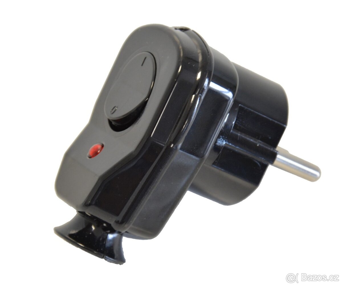 Síťová vidlice s vypínačem a kontrolkou ČERNÁ