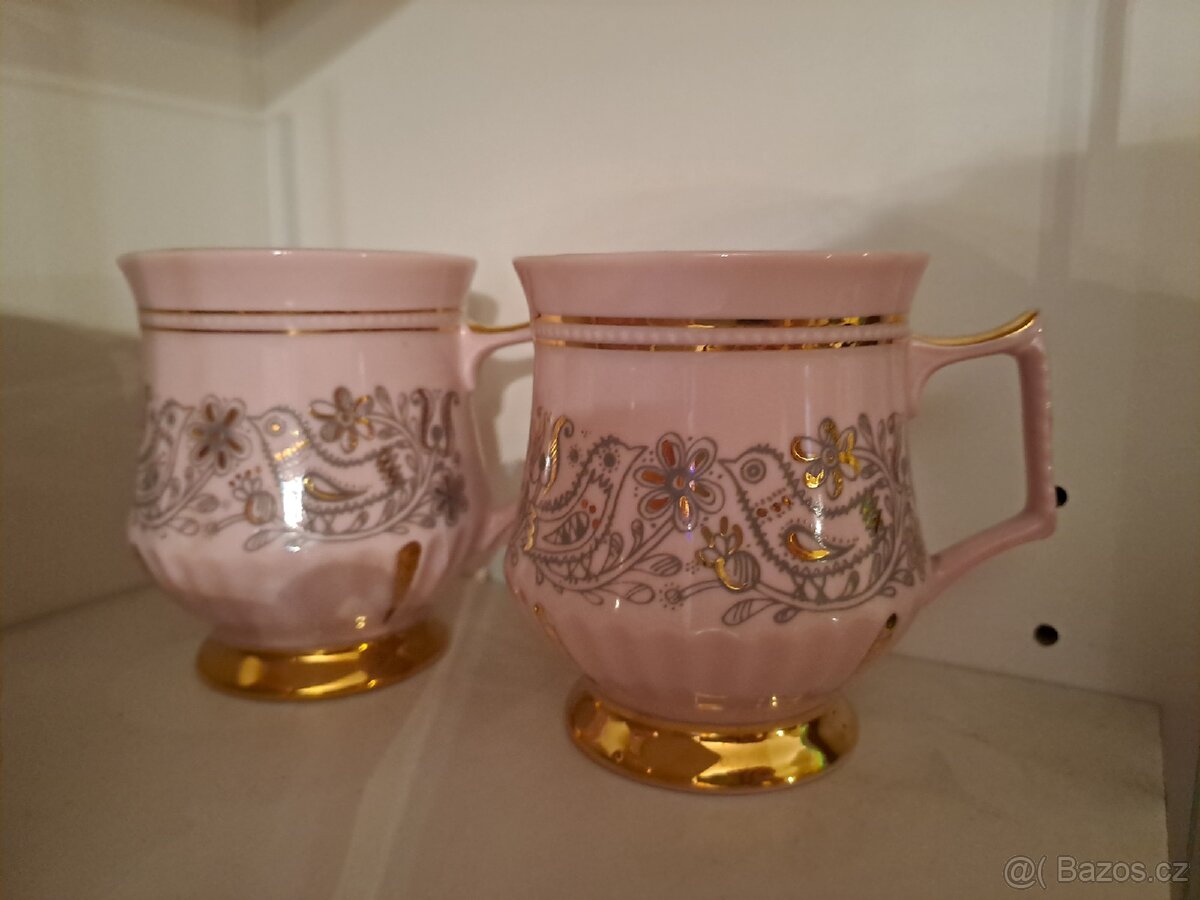 Vintage sada hrnečků 2ks