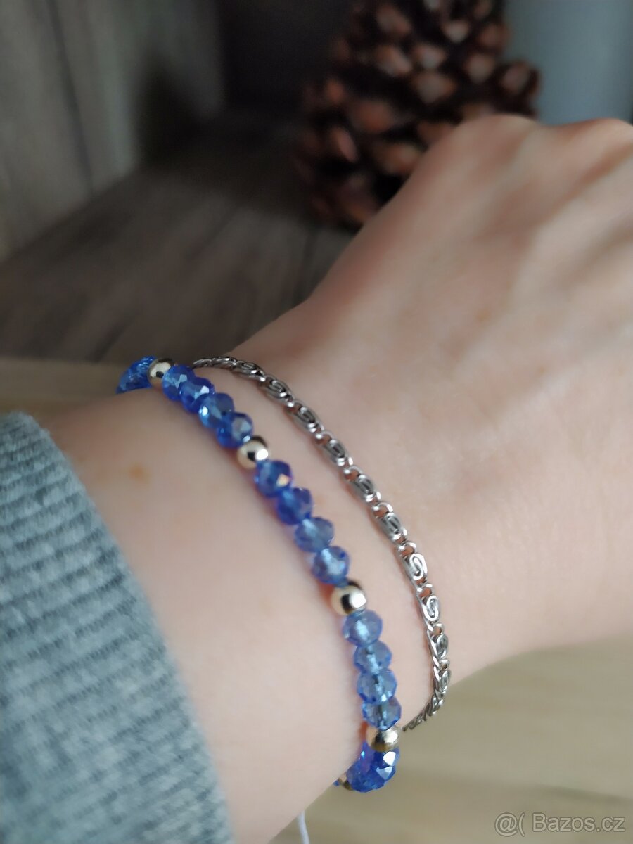 Set náramků modrý ocel
