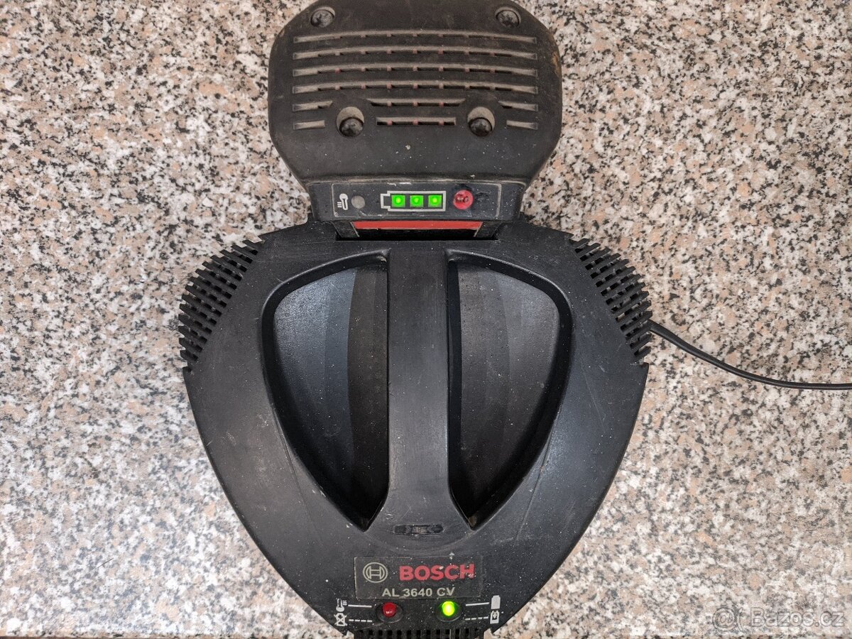 Bosch nabíječka AL 3640 CV 2x baterie 36V.