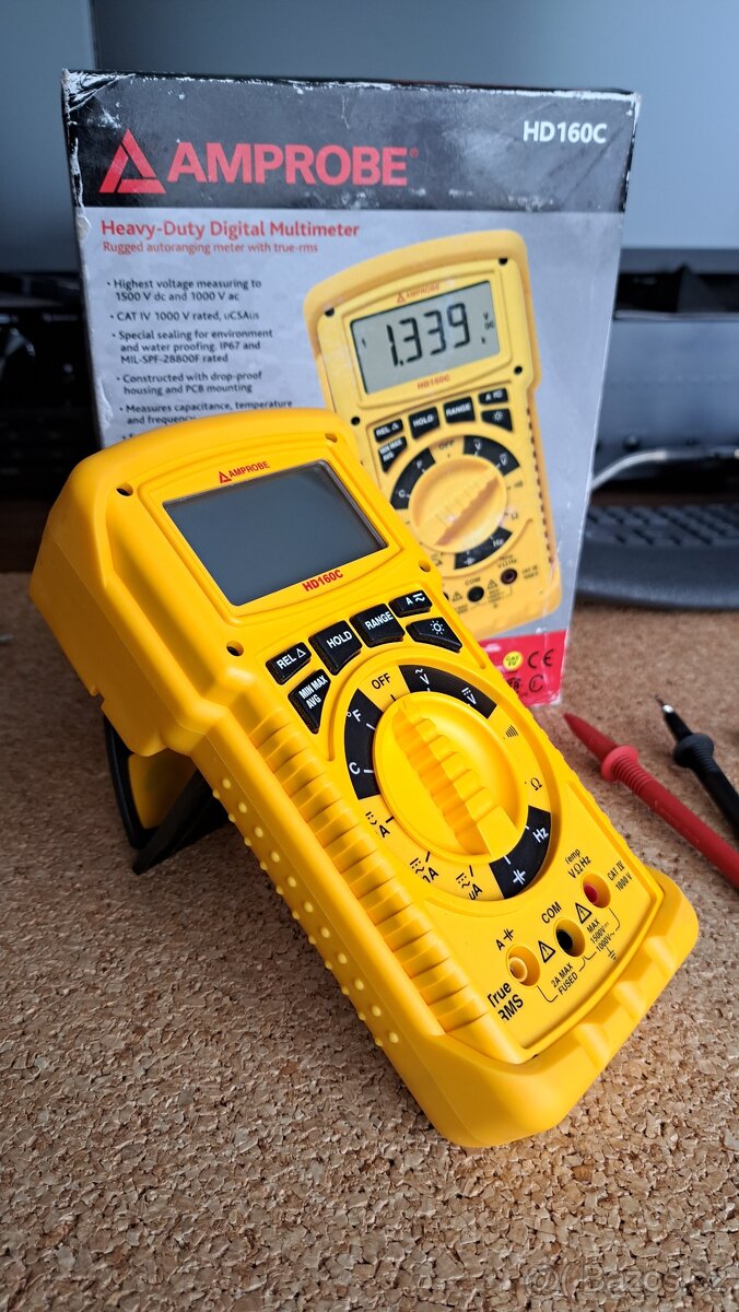 Nerozbitný multimetr AMPROBE HD160C (až 1500 V DC) pro FVE