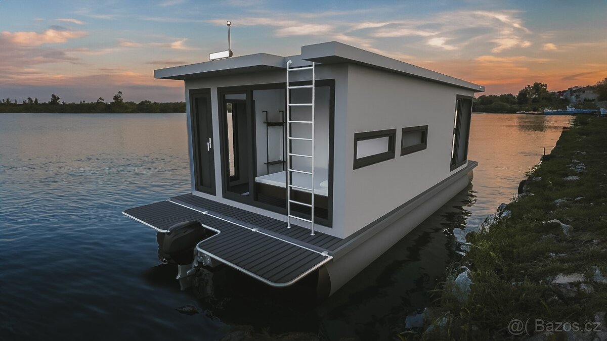 ECO hausbóty 10m, 12m/houseboats, nové
