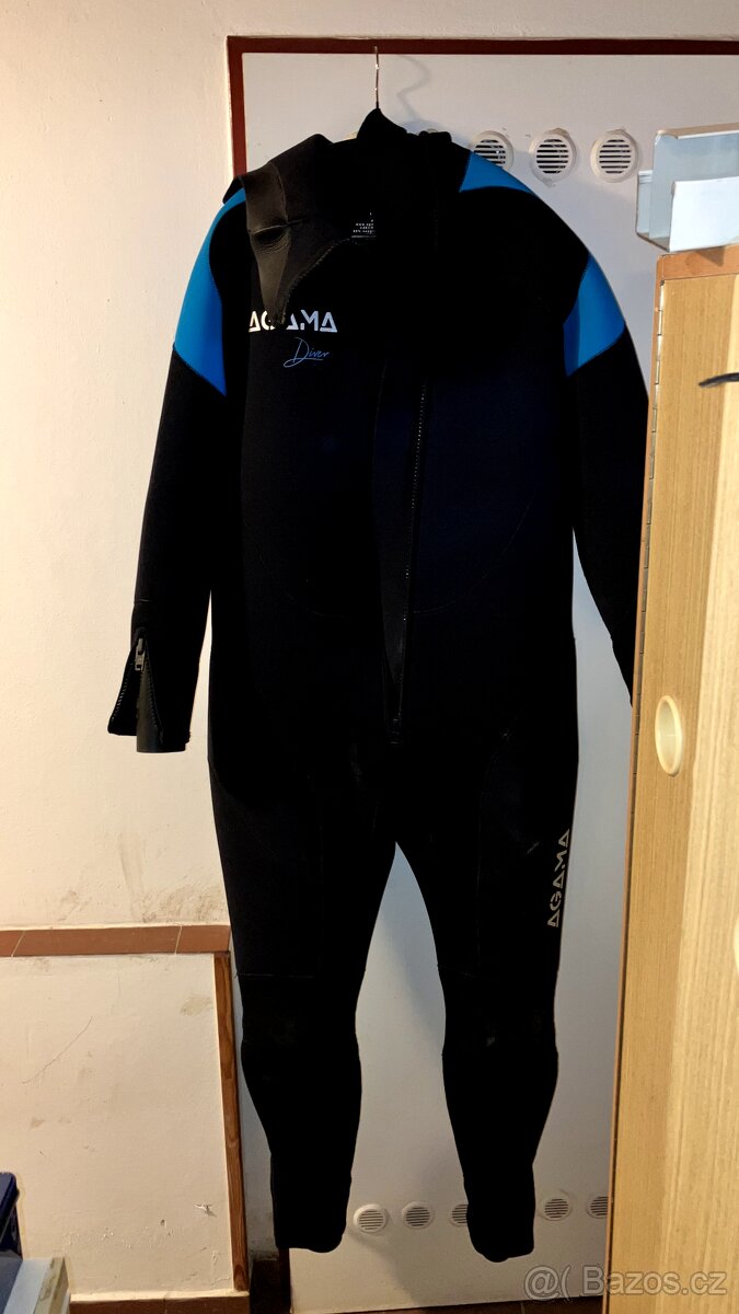 Pánský neopren Agama DIVER 7 mm černá/modrá, vel. XXL