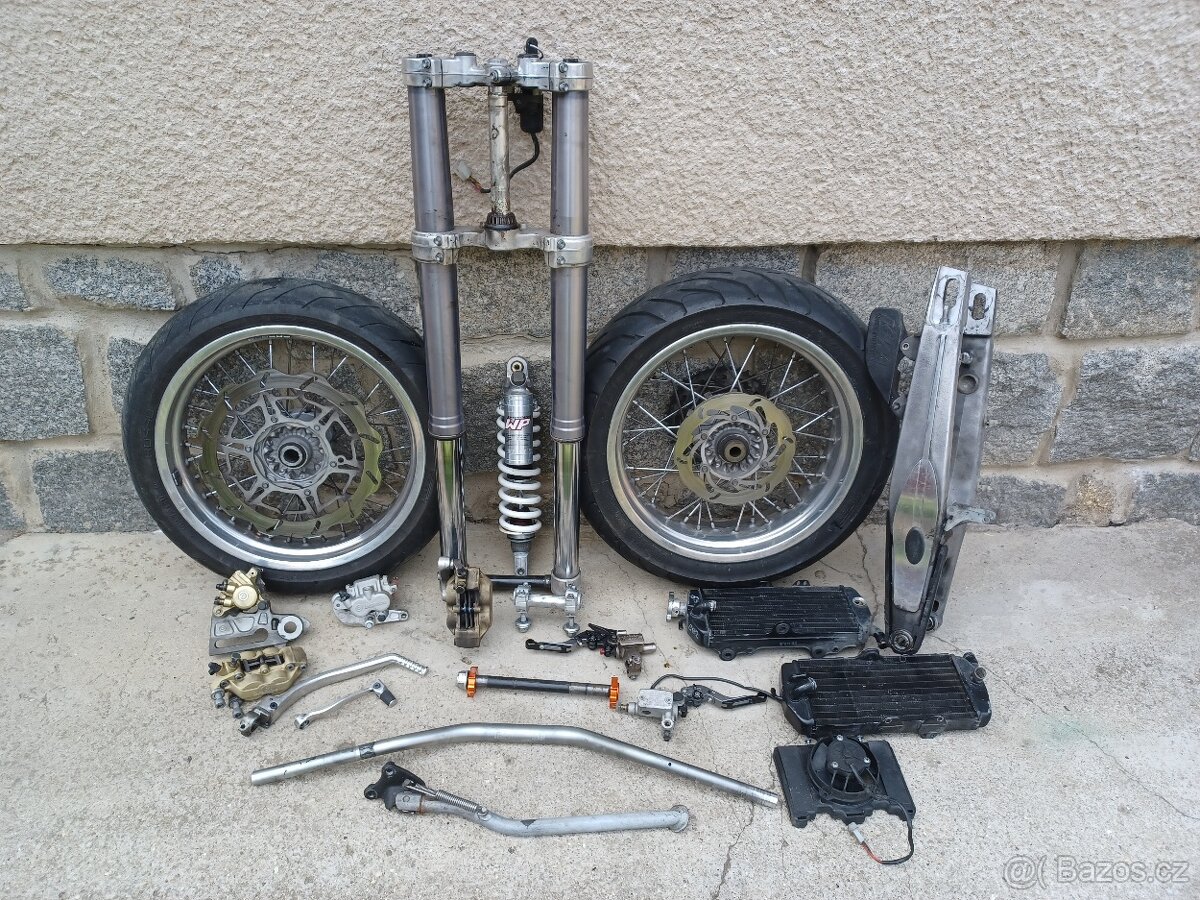 KTM LC4 640 - 620 KOLA, TLUMIČE, PUMPY, BRZDIČE ...