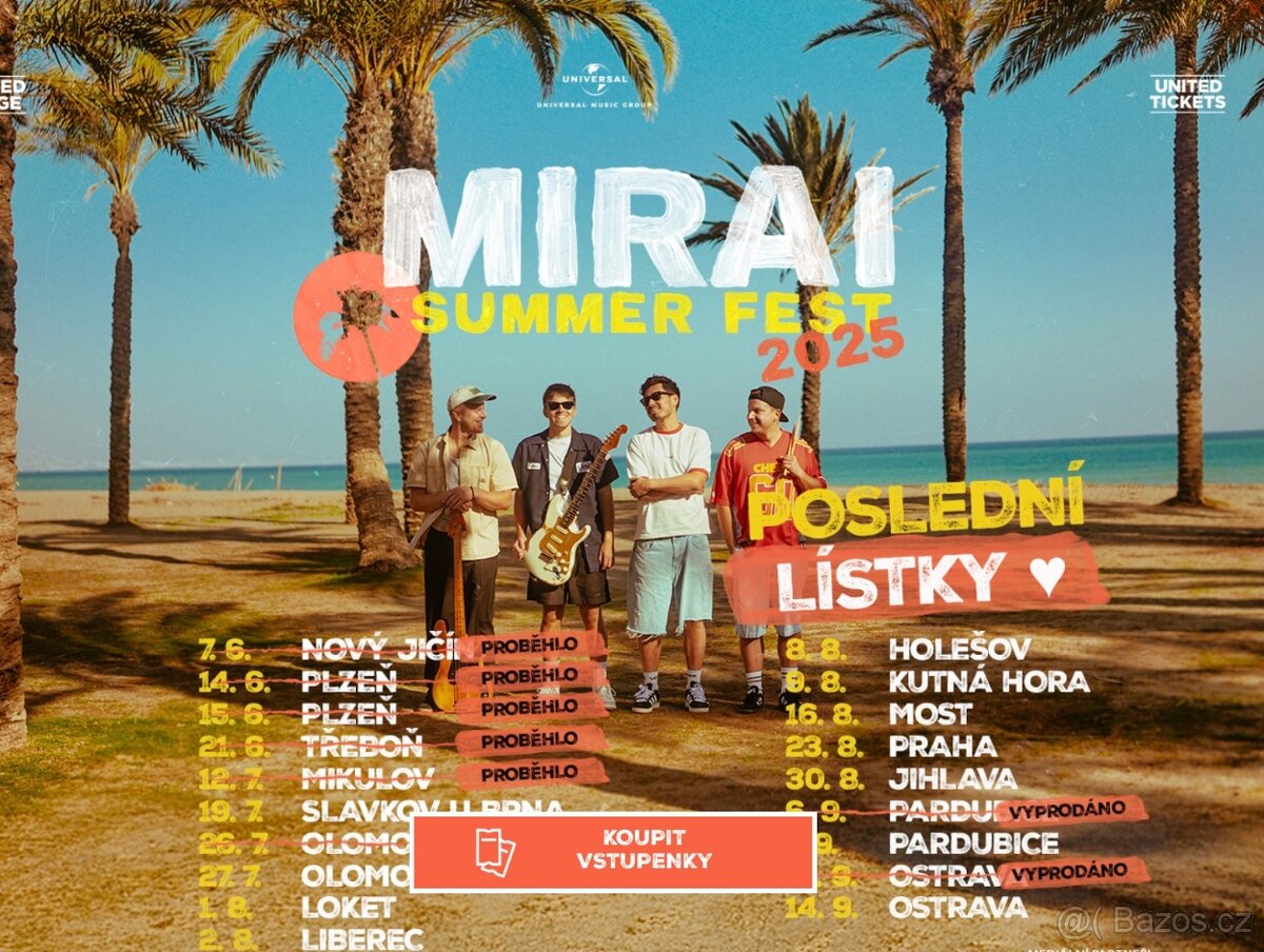 Mirai - koncert PARDUBICE - 6.9.2025, 2ks