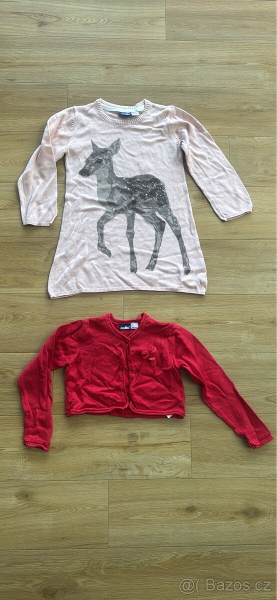 Upletove saty a svetrik, vel. 98/104