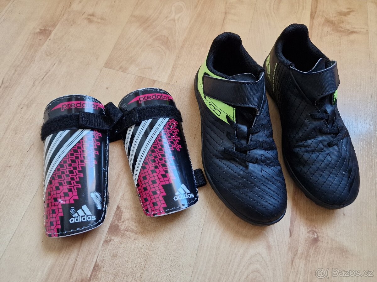 Dětské turf kopačky 33 a chráníče