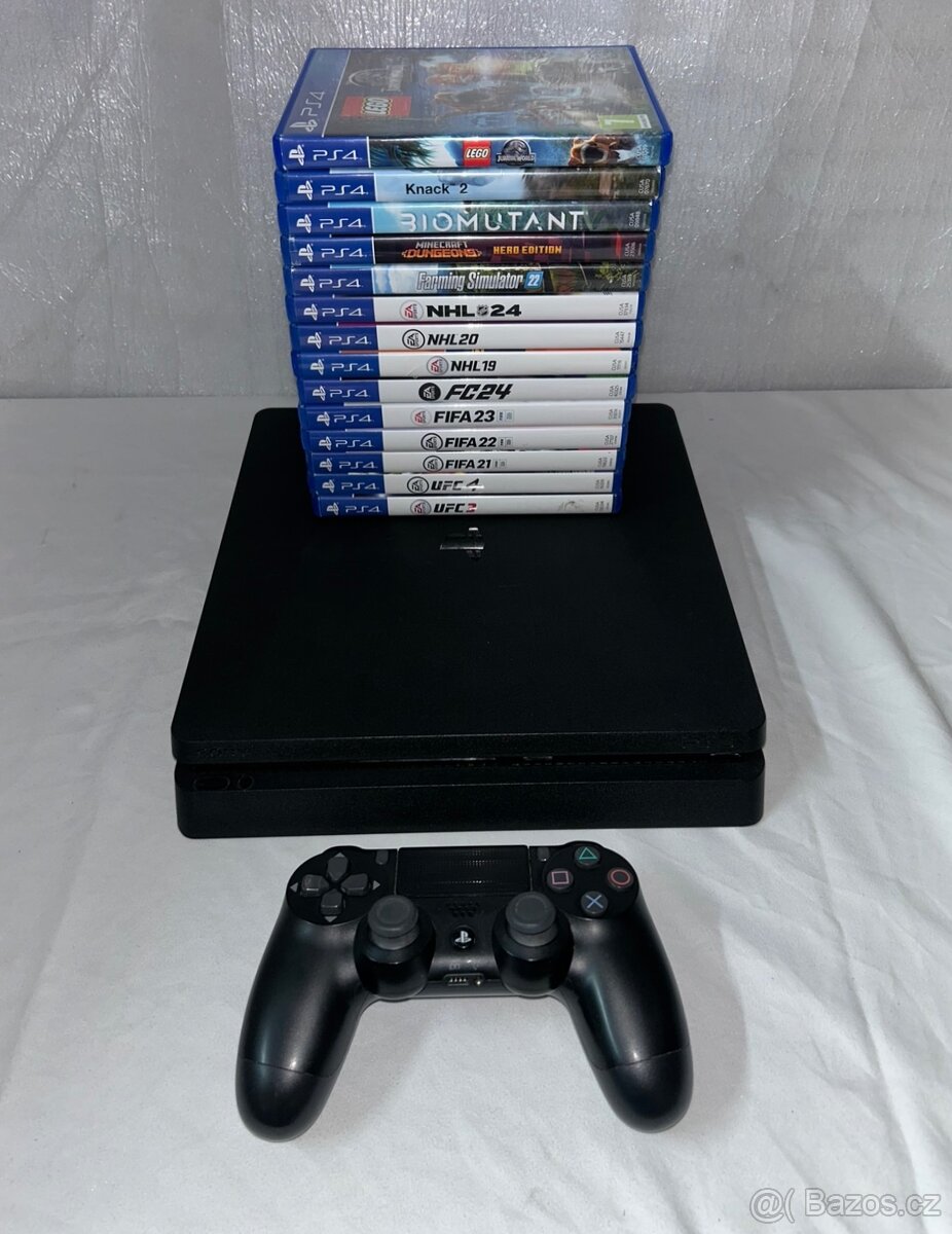 Konzole PS4 + hry , model 21xxA 500gb