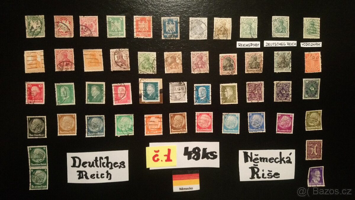 poštovní známky / Německá Říše  č.1  48ks