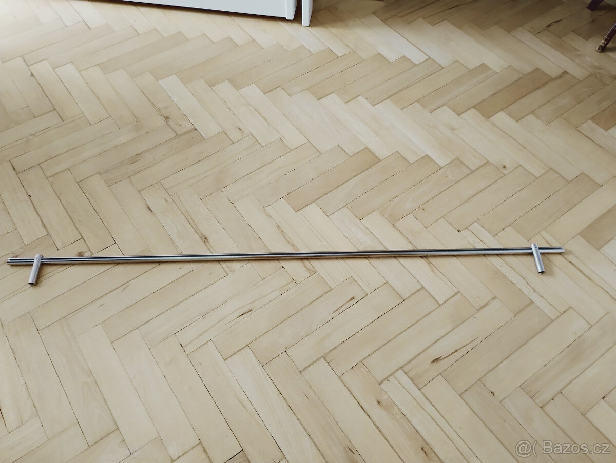 Záclonová tyč s oboustrannou kolejnicí 160 cm