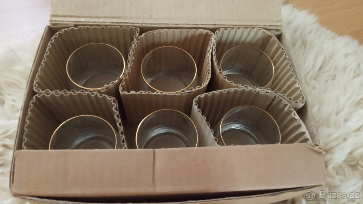 6x retro sklenička Kolín