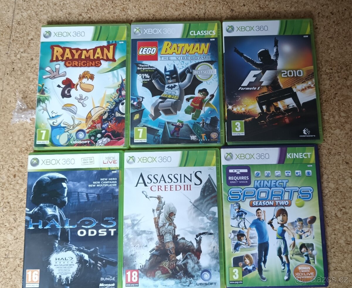 Xbox 360 6x HRA cena za vsechny hry