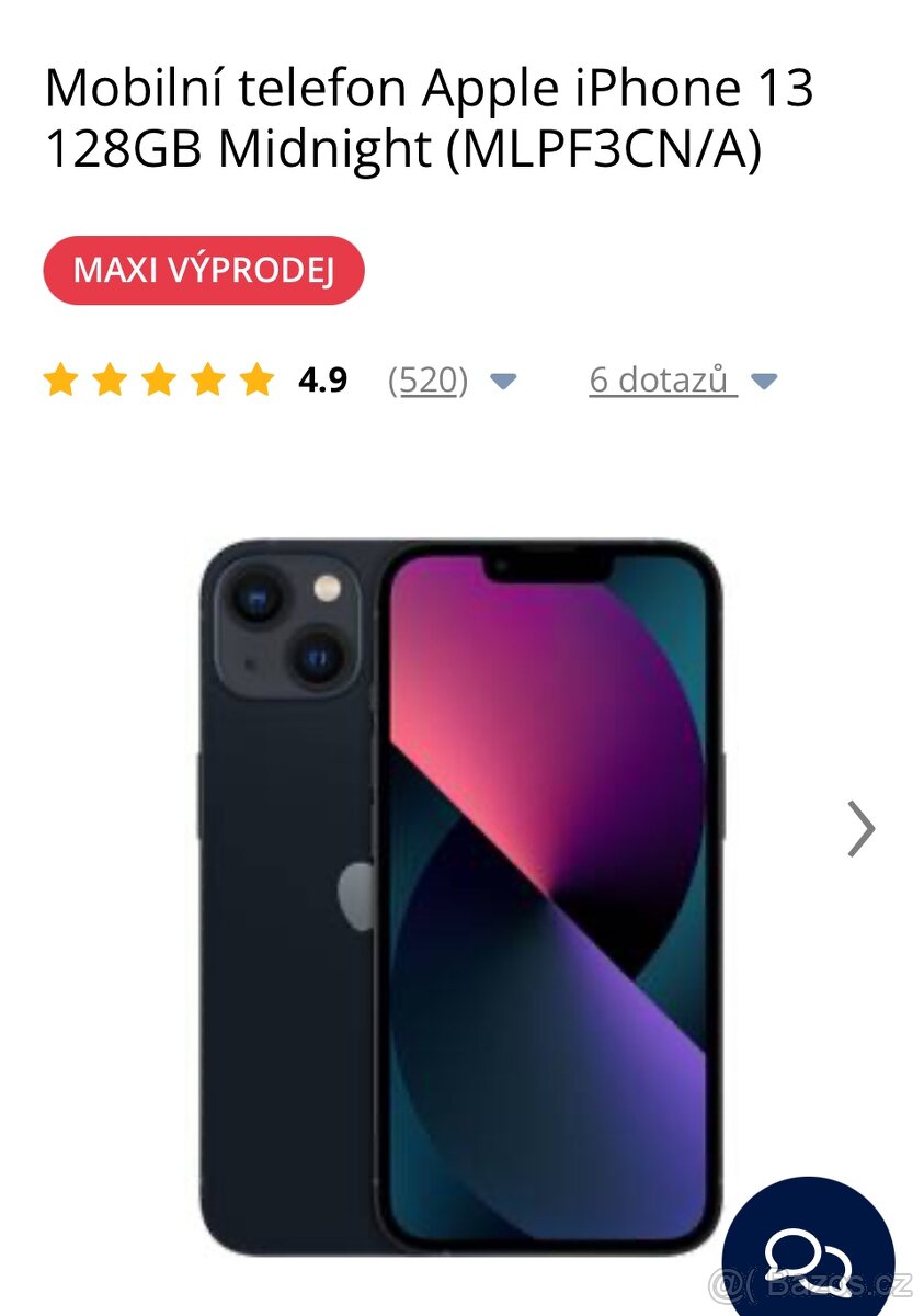 Iphone 13 128 gb midnight