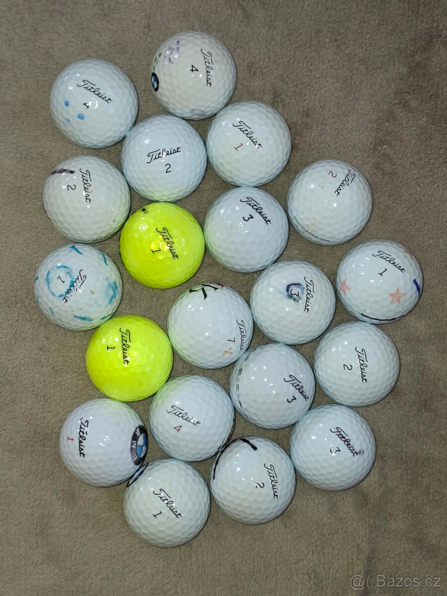 Golfové míčky TITLEIST 20 ks á 20,- Kč - kvalita
