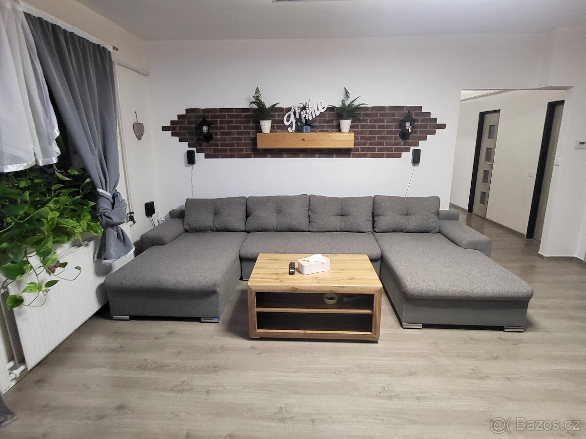 Rozkládací sedací souprava tvar U