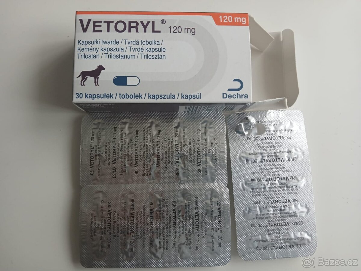 Lék Vetoryl 120 mg pro psy + granule